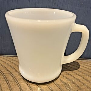 Vintage Fire King Milk White Oven Ware D Handle Coffee Cup Mug USA Anchor Hockin